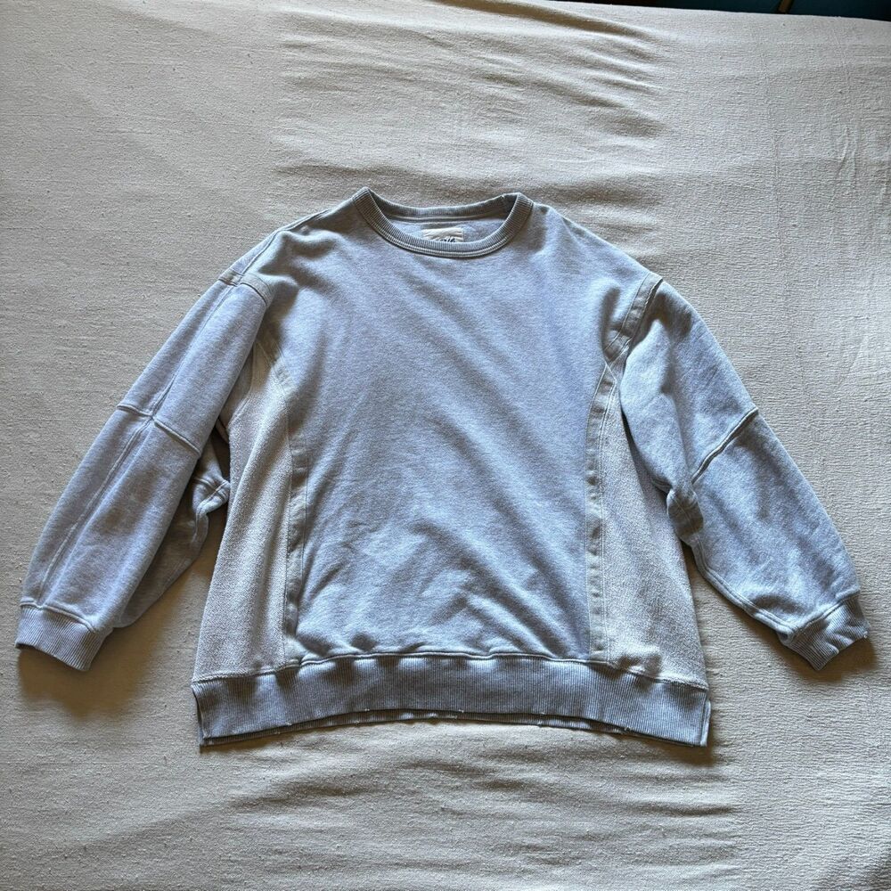 Aerie Oversized French Terry Seamed Crewneck Sweatshirt